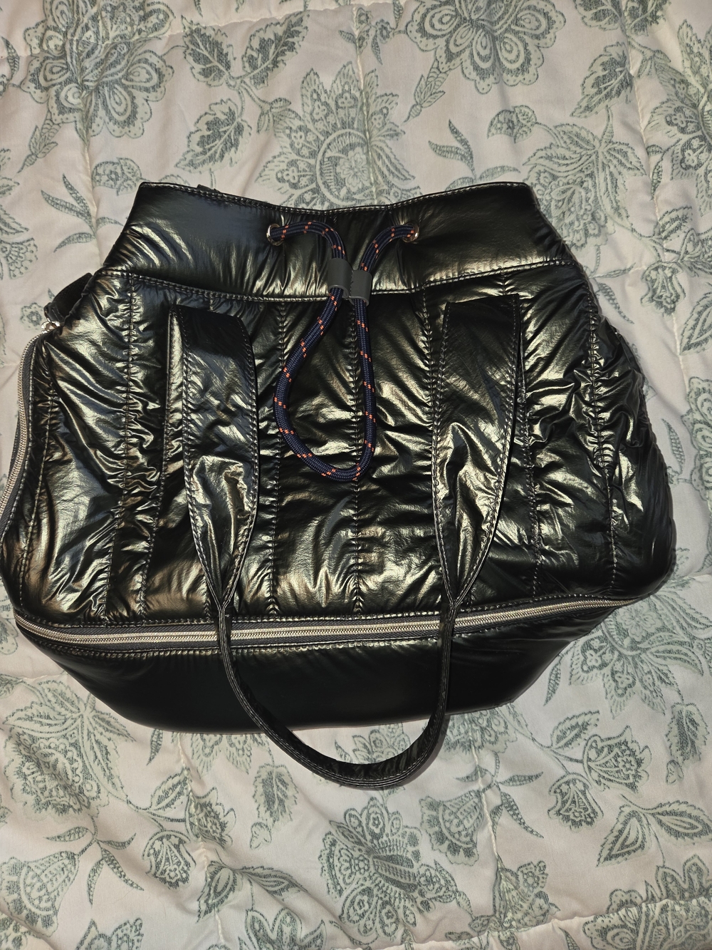 Stella And Dot Quilted Puffer Tote/Weekender Bag